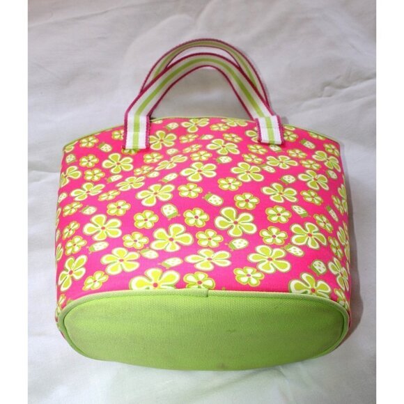 Lilly Pulitzer Dune Buggy Floral print purse Pink and Green Tote Lady Bug - Picture 7 of 9